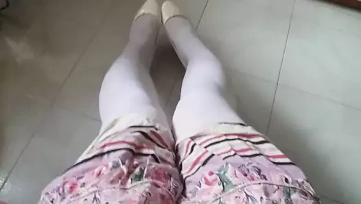 Pump porn video – White Patent Pumps with Pantyhose Teaser 2