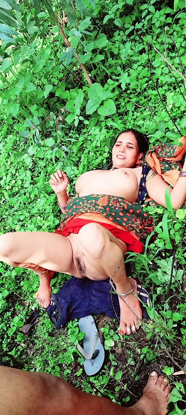 It was rainy season and sister-in-law was . Both of them went out and had sex in the garden. w's
