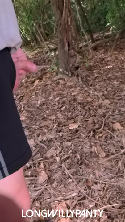 Amateur stright uncut cock in public