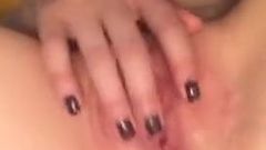 She makes her nice pink pussy squirt using her fingers