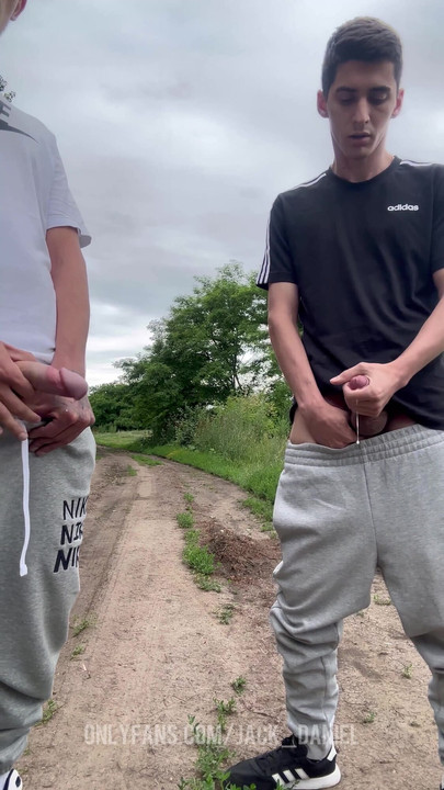 Jaw-dropping moment from "STRAIGHT DUDES HANDJOBS OUTDOOR"