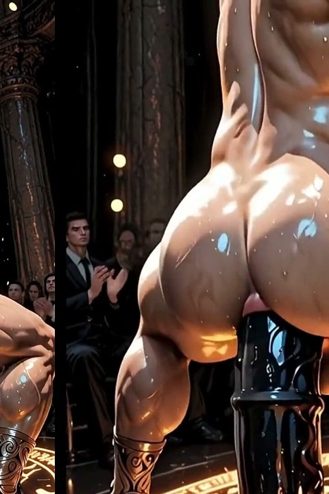 Muscular Gay Stripper Performs an Explicit Private Show Durin Ritual for London's Upper Class