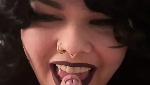 Gerçek çift ev yapımı oral seks! Ahegao Yüze boşalma