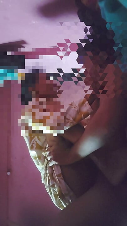 For the first time, he fucked his girlfriend in a room, after many days, he had sex with his girlfriend in the room.