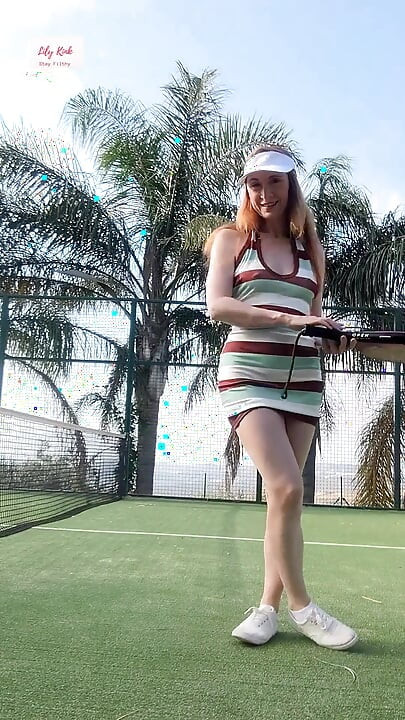 POV Dirty Talking Face Sitting Tennis Court MILF Slut