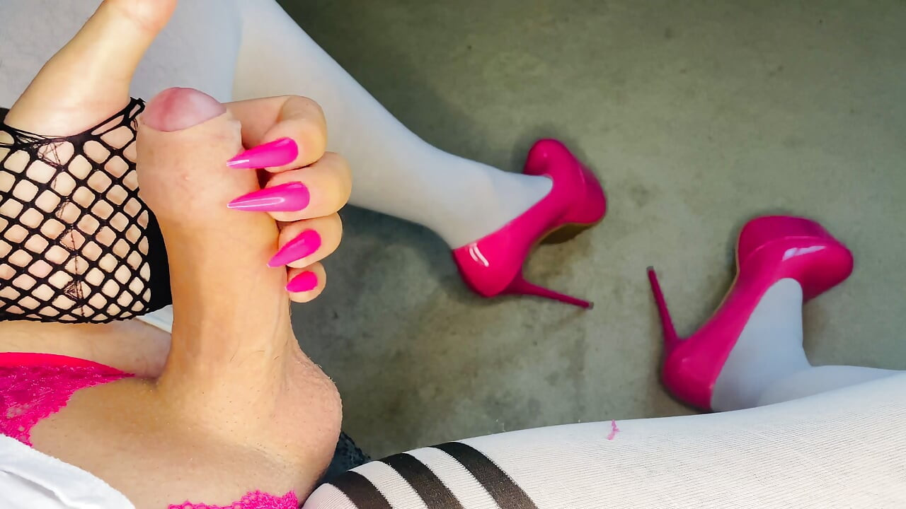 Jenna Cumming in Pink High Heels