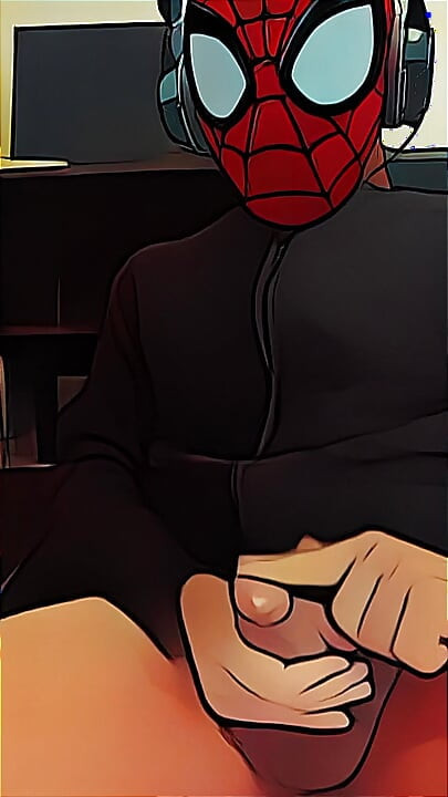spiderman jerking off