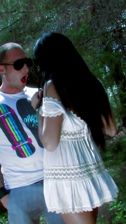 Bigtited spanish MILF Damaris shows up to fuck with Leo in the woods | Clip 1
