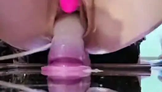 Dirty talking wife squirts three times on video call