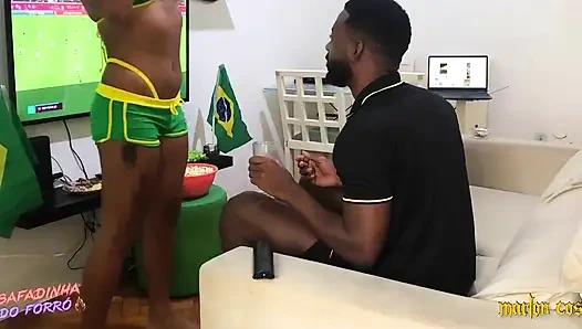 World Cup 2022: Watching Brazil Football Soccer Fucking Her Pink Hole and Giving a Big Load