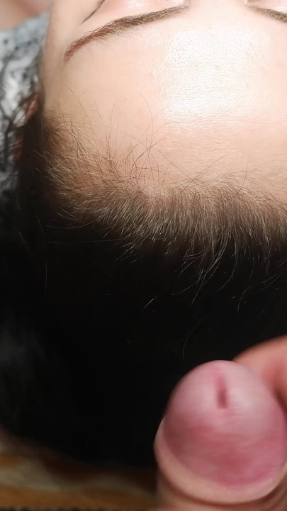 Erster Hairjob & sperma auf die Haare