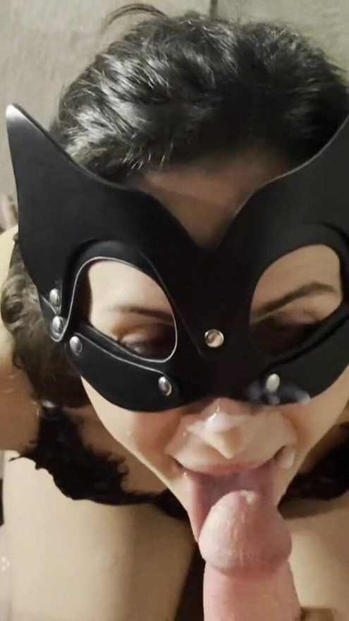 Cuffed and throat-fucked by master! | Clip 1