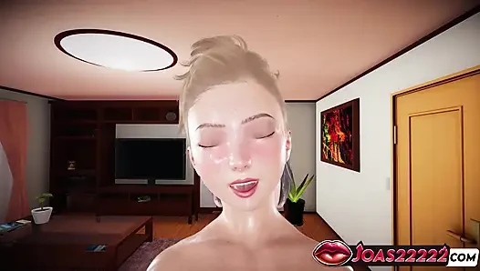 Hot Group Sex with Nagano Mikan in Stockings Hentai Double Blowjob with Dicks Stroking, Exciting Cowgirl Double Penetration