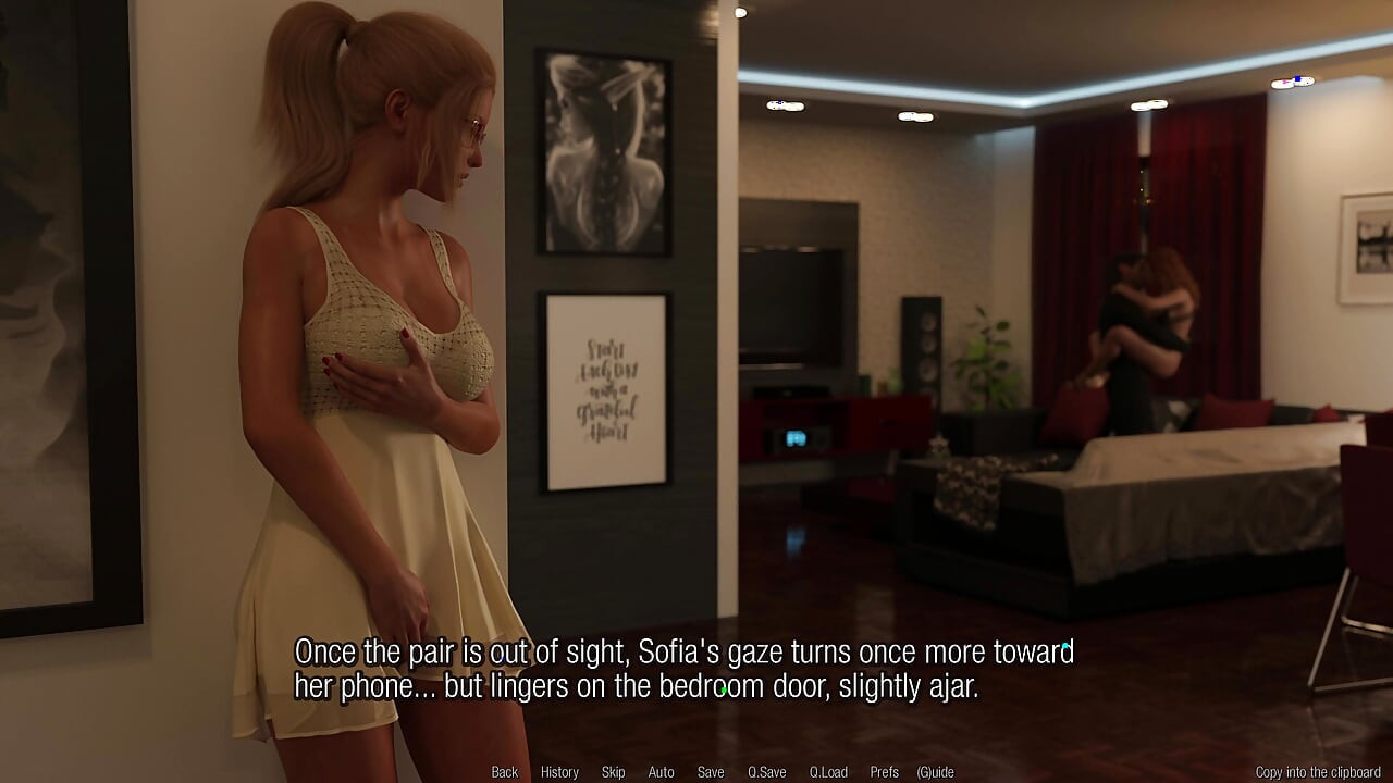 바람피는 소피아와 비밀 업무 - 3일차: 여자의 터치에 흥분하고 보면서 몰래 자위