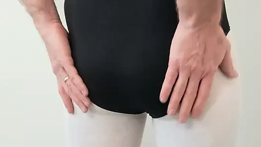 Wank in ballerina outfit with bodysuit and tights