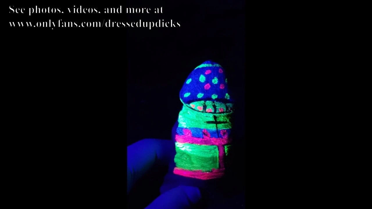 Black Light Hard Dick Painting