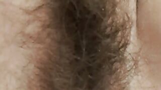 the hairy pussy of the 52 year old mature milf