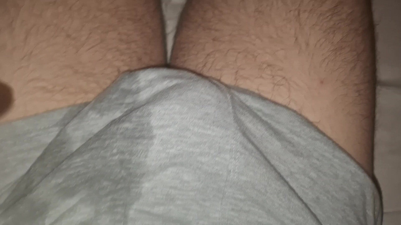 horny self pee in bed