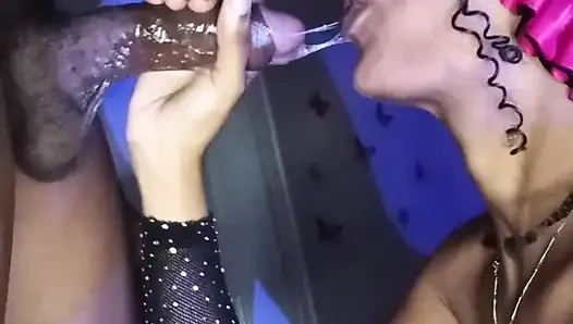 Sucking and draining stepdad BBC!