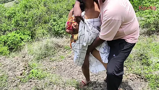 Desi Indian Marathi Kavita bhabhi ( Vahini ) cheating on husband with her lover in jungle