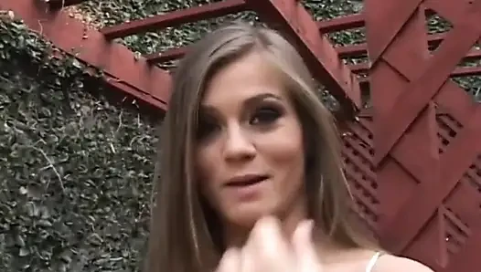 Very Beautiful Teen with Nice Tits and Hairy Pussy Fucked and Cumshot in Mouth by Huge Cock