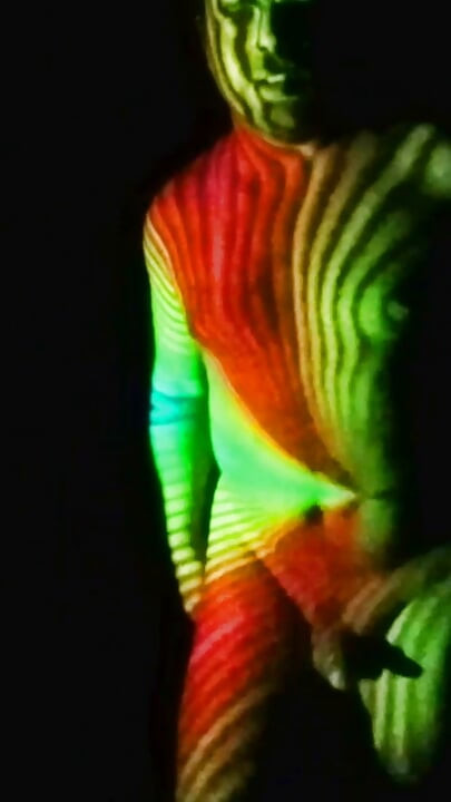 rainbow light naked dance