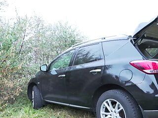 Mature mother fucks in all holes outdoor