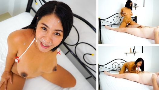 Service de pipe par une MILF asiatique