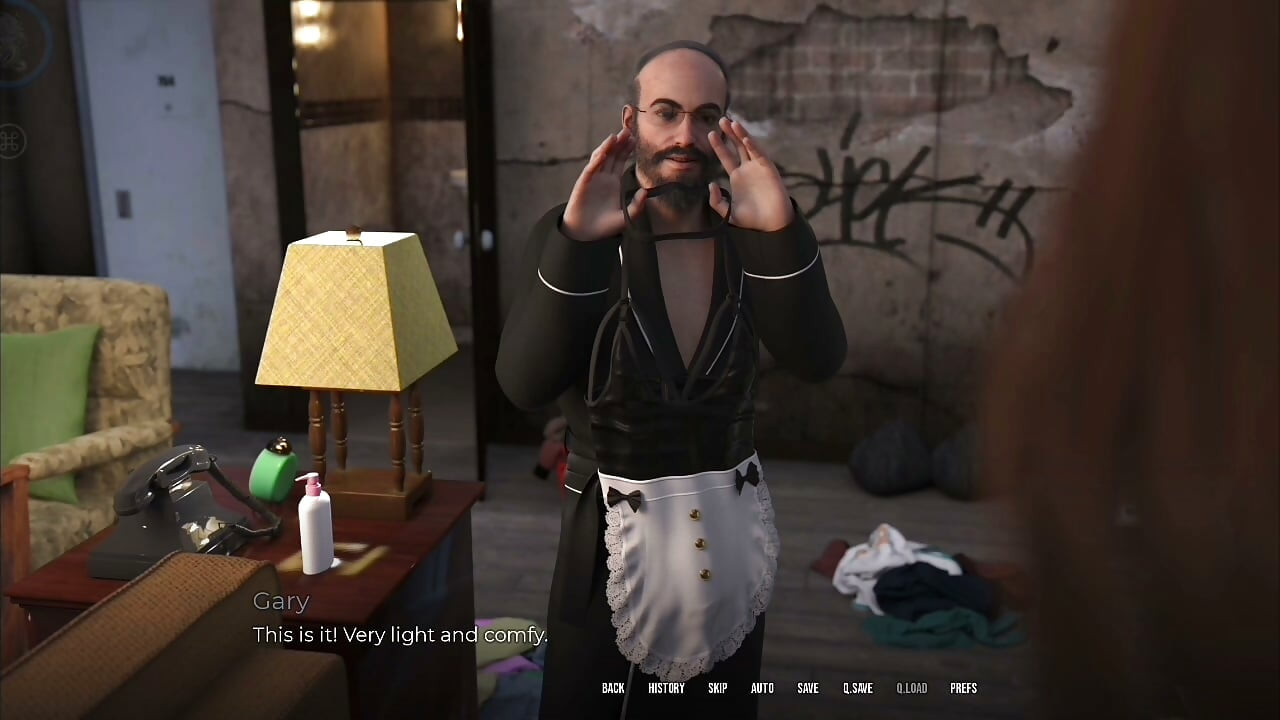 In Security- Luna Cleans Old Pervert Gary's Apartment
