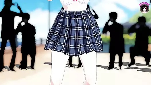 Cute Schoolgirl - dança nua em público