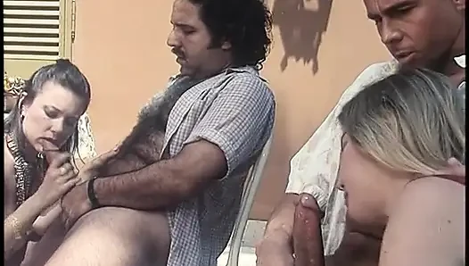 Hot outdoor orgy
