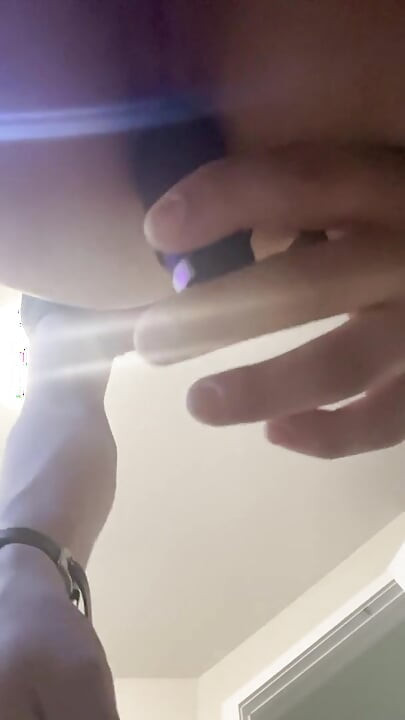 Teen Just Preparing for a Day of Cruising by Stretching Ass with Vibrator
