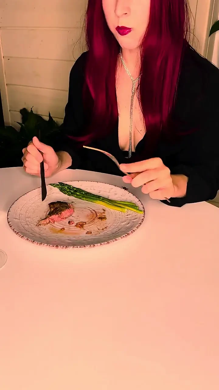 Dinner with You. Steak with Asparagus