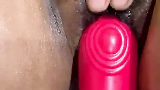 My Little Hole is Filled with a big Vibrator with oil massage