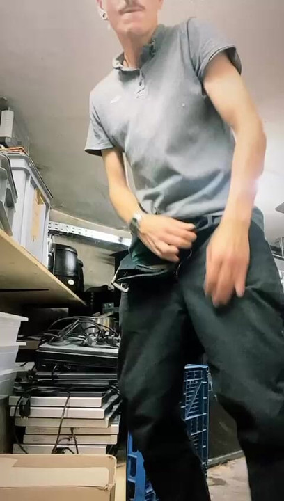 Hard cock at work