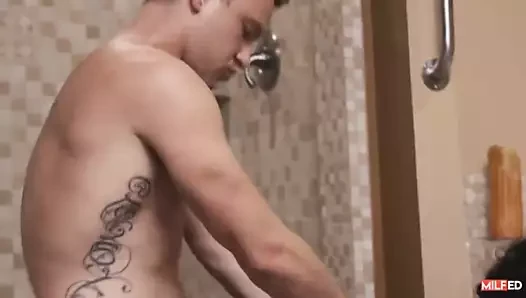 Siyah hottie var becerdin tarafından beyaz horoz