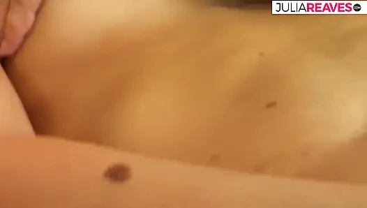 Extremely tight pussy fucked with a giant dildo