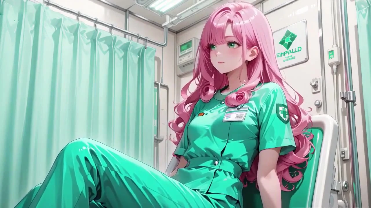 Pink Hair Nurse's Afternoon Whispers: From Lazy Gaze to Fingertips Trembling