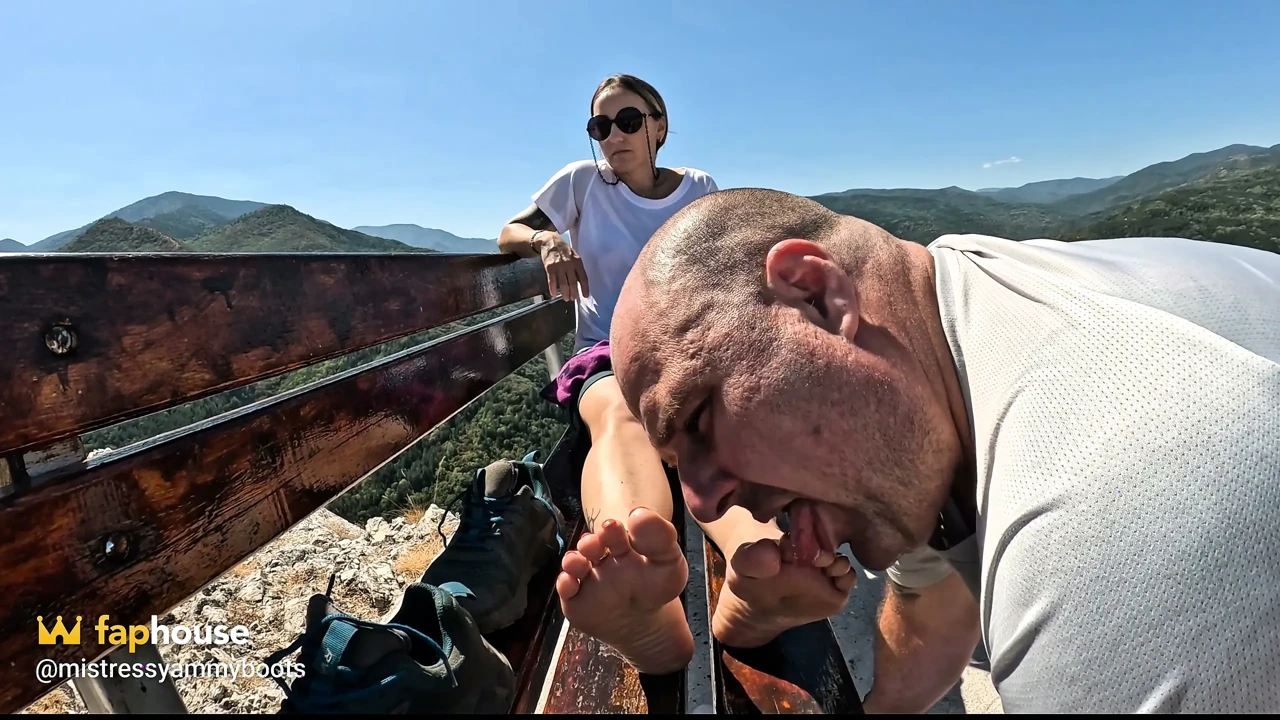 Mistress Control: Conquering the Mountain Peak Barefoot