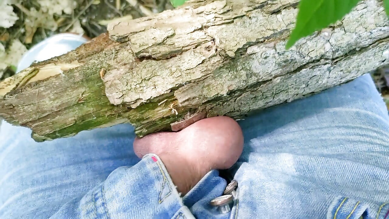 Compilation Squeezing, Punching and Rubbing Twinks Hanging Balls Out of Jeans with Different Things
