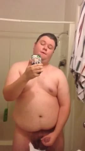 Bear masturbation bathroom