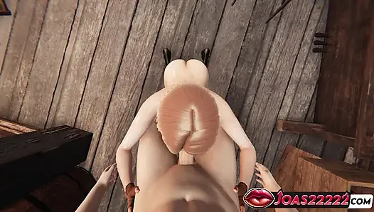 Kaisha Redhead 3D Animation - Two Hands Handjob, Sloppy Blowjob, Deepthroat Cum Swallow in Uncensored Hentai