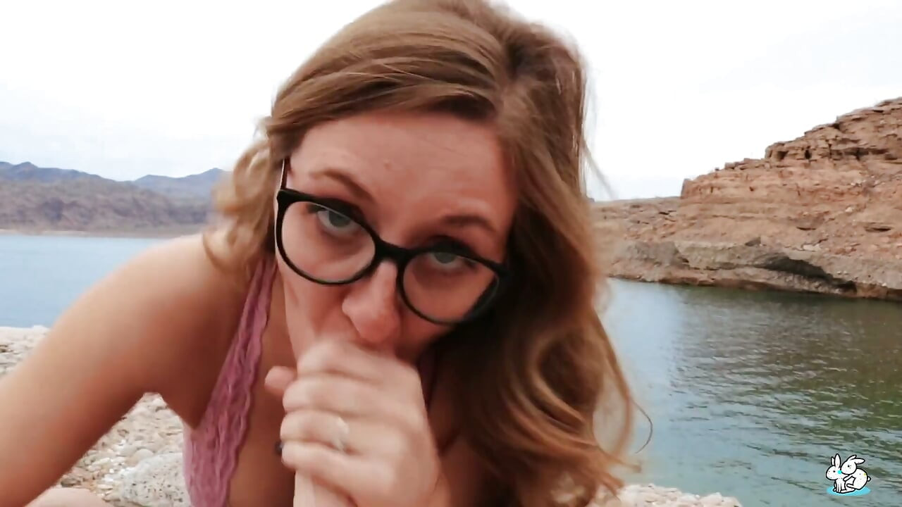 True Amateurs - Nature Chick with Glasses Gets Facial by the Lake