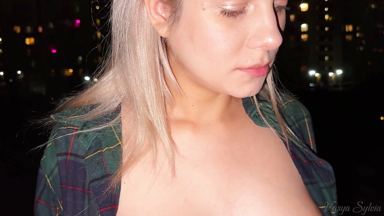 Smoking Blonde with Naked Tits Smokes!