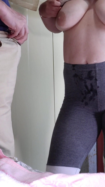 Must-see moment from "A stranger saw an exhibitionist and helped him cum in his panties - XSanyAny"