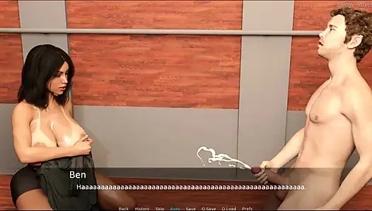 Istri hot proyek #44 - merry dan ben terjebak di lift... Ed menatap merry saat dia mandi