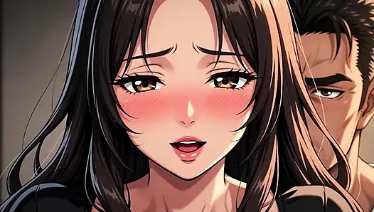 25yo Woman Fucks Stepfather on Sofa in Risky Quiet Sex (AI generated)