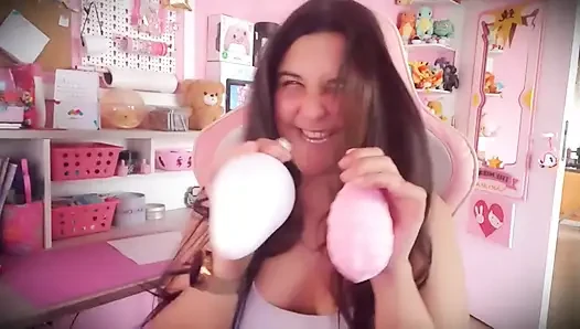 Geschwollene backen blasen auf dem ballon - bunny Looner