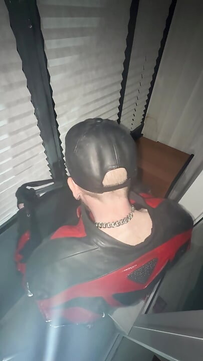 Leather Biker Piss on Leather Scally Chav Guy