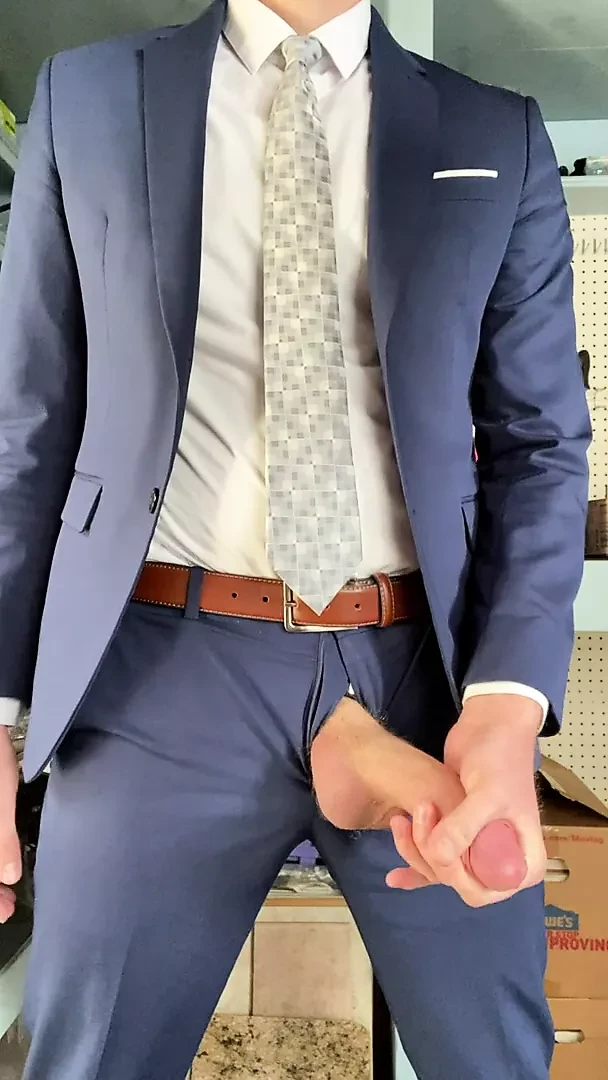 Daddy taking of his clothes and paying with his monster cock